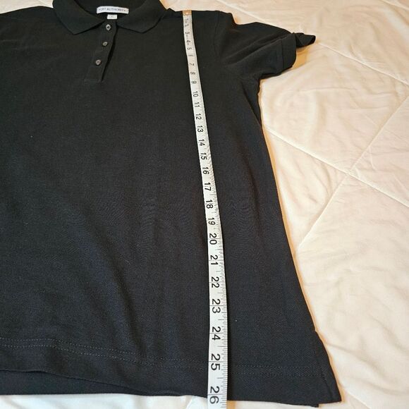 Ladies Medium Port Authority Black Short Sleeve Classic Polo Collared Shirt - Picture 3 of 8